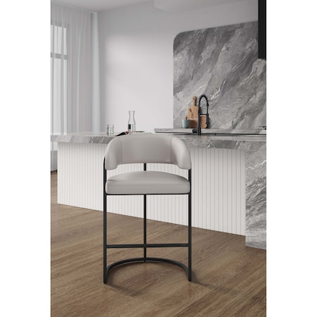 Manhattan Comfort Augusta Counter Stool in Light Grey CS018-LG